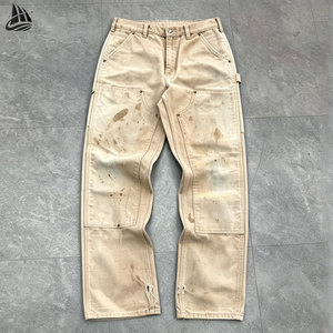QIFAN Custom Denim Factory Heavy Duck Canvas Double Knee Front Carpenter <strong>Pants</strong> Tactical Skate <strong>Work</strong> <strong>Pants</strong> Twill <strong>Cargo</strong> <strong>Pants</strong> - Product Image 1