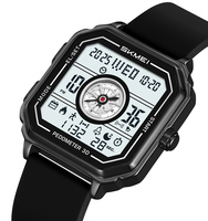 Montre digitale pour homme SKMEI 2507 avec podomètre, éclairage LED, comptage des calories et 5 alarmes