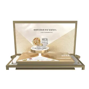 2022 New Style Acrylic plinth Display with gold thread decorative beauty show display