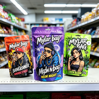 Sachets Mylar personnalisés de 3,5 g, style ZA Pack, emballage en feuille imprimé sur mesure, sachets refermables à fond plat pour bonbons et snacks