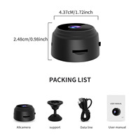 Kamera Keamanan V380pro Mini A9 1080P CMOS H.264 Penglihatan Malam Kontrol APP WiFi Alarm Gerak Baterai CCTV Dalam Ruangan Kecil