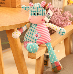 <span class=keywords><strong>Peluche</strong></span> en velours côtelé lavable et résistante aux morsures, jouet sensoriel pour nouveau-né, poupée apaisante pour le sommeil, cadeau pour enfants - Product Image 3