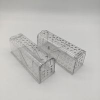 Piège à souris auto-verrouillant, sûr, robuste, transparent, pour la maison, attrape-souris en plastique réutilisable, piège à rats humain pour l'intérieur et l'extérieur