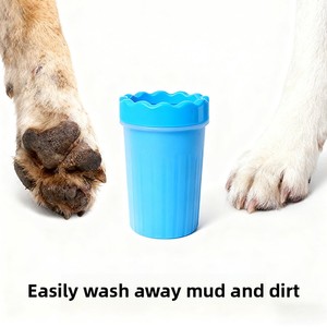 Tazza per Lavaggio <span class=keywords><strong>Zampe</strong></span> Cani - Pulizia Senza Spazzolatura, Misure Grandi e Piccole, Design per Pelo Dorato - Product Image 2