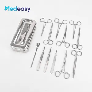 13 Pcs Stainless Steel Basic Minor Surgery Dressing Surgical Instruments Box Set Especially for African Market