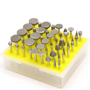 50pcs 1/8 "tige diamant enduit tête de meulage rotative lapidaire fraise perceuse ensemble pour <span class=keywords><strong>Dremel</strong></span> outils rotatifs outils abrasifs aiguille - Product Image 3