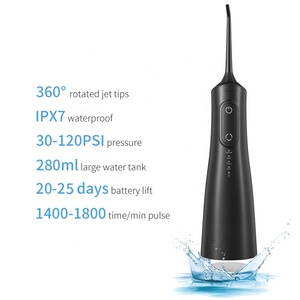 Irrigador Oral Portátil Inalámbrico Recargable Personalizado <span class=keywords><strong>de</strong></span> 280ml, <span class=keywords><strong>Limpiador</strong></span> Dental Eléctrico Rápido - Product Image 3