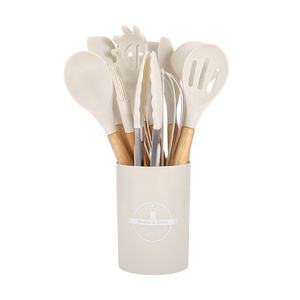 Prix raisonnable, moule en silicone 12 en 1, produits de cuisine, ustensiles de cuisine antiadhésifs résistants à la chaleur avec manche en bois - Product Image 3