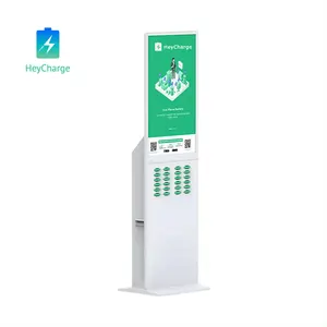 2024 nueva tendencia productos innovación 24 ranuras compartir Powerbank estación heycharge carga compartir batería comercial al aire libre