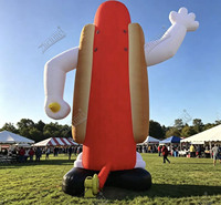 Décoration publicitaire gonflable personnalisée Zhenmei en forme de hot-dog pour le marketing de marque