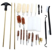 Kit de nettoyage universel tactique professionnel 74 pièces ensemble d'outils de brosse en plastique avec pochettes et étuis pour le montage de la portée de chasse