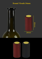 Meilleure vente Offre Spéciale en stock Capsules thermorétractables en PVC 30x60mm Capsule étanche pour bouchon de bouteille de vin avec logo personnalisé acceptable