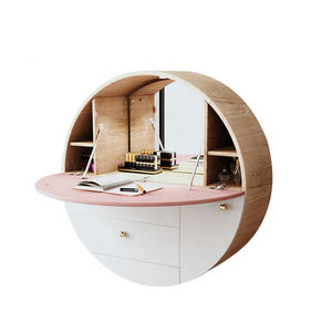 Coiffeuse murale ronde rose Simple pour filles, <span class=keywords><strong>meuble</strong></span> de chambre à coucher, coiffeuse, gym - Product Image 6