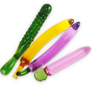 Komkommer Aubergine Anale Plug Glas Fruit Groente Seksspeeltjes G Spot Vagina Bananenglas <span class=keywords><strong>Dildo</strong></span> Voor Vrouwen - Product Image 2