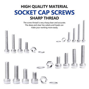 880pcs Stainless Steel <b>Bolts</b> Nuts Set M2 M3 <b>M4</b> M5 Hexagon Socket Cap Head Allen <b>Bolts</b> Din Standard Plain Nut Kits for Suppliers - Product Image 6