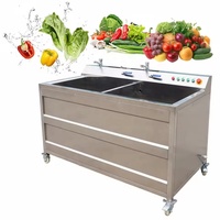 Commerciële Ultrasone Groente-En Fruitreinigers Gebruiken Bellen En Trillingen Voor Het Scheiden Van Sediment En Ozondesinfectie.