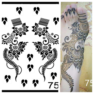 <span class=keywords><strong>Professionnel</strong></span> PVC Mehndi autocollant tatouage temporaire mariée henné main pochoirs tatouage <span class=keywords><strong>pochoir</strong></span> - Product Image 4