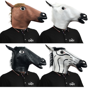 Máscara Realista de Cabeza de Caballo de Látex, Disfraz de Animal de Granja para Halloween, Cosplay Divertido, Fiestas y Juegos de Rol - Product Image 1