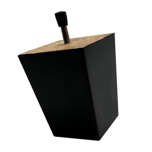 Pieds de canapé en bois d'eucalyptus de forme trapézoïdale, design moderne et simple, de haute qualité, vente en gros d'usine, avec vis M8 (6x8x10 cm) - Product Image 1