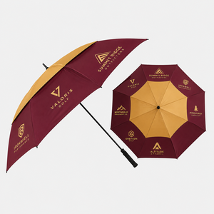 Parapluie publicitaire personnalisé pour salon professionnel, parapluie de golf droit résistant au vent en polyester, cadeau promotionnel pour branding d'entreprise - Product Image 5