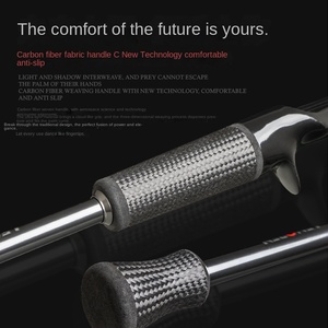 Canna da Pesca Demon Hunter Magic Shadow <span class=keywords><strong>L</strong></span> in Carbonio con Manico Dritto per Bass e Pesce Mandarino, Regolazione Rapida - Product Image 4