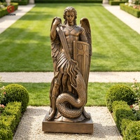 Sculpture en métal de l'archange Michel, statues religieuses catholiques, statue de Saint Michel en bronze grandeur nature pour l'église