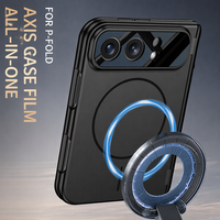 HEYBINGO Ultra Thin Transparent Fold Case Anti Menguning Clear Back Invisible Stand Wireless Charging untuk IP 18 duo