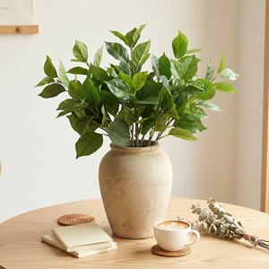 Stelo di <span class=keywords><strong>Foglie</strong></span> di Camelia Artificiale 72cm, Rami Finti per Vasi, <span class=keywords><strong>Foglie</strong></span> Finte in Seta per Vasi da Terra, Casa, Ufficio, Tavolo - Product Image 1