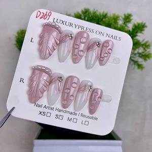 Retro-Verpackungs box für künstliche Nägel Design Modische künstliche Nägel mit voller Abdeckung Lange <span class=keywords><strong>Stiletto</strong></span> Handmade Press on <span class=keywords><strong>Nails</strong></span> - Product Image 3