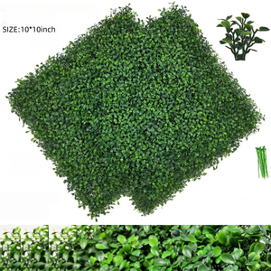 Mur végétal décoratif pour jardin, clôture en herbe synthétique, feuillage vert, plantes artificielles pour la décoration murale - Product Image 1