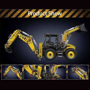 Moule King 17036 2239PCS Ingénierie Série Pelle <span class=keywords><strong>Bulldozer</strong></span> Voiture Bloc de Construction Modèle Technique Éducatif Jouet Festival Cadeau - Product Image 4