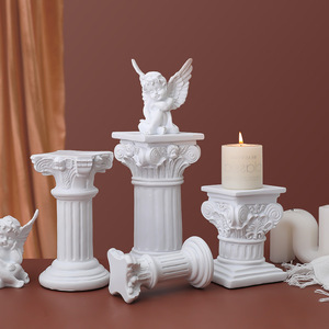 Regalo creativo europeo, decoración de boda, hogar, Retro, pilares romanos, escultura de Ángel hecha de resina con Hada, pirámide, música, amor - Product Image 4