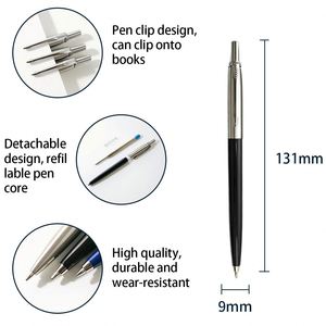 Bolígrafo de Acero Inoxidable de 1.0 mm, Venta de Fábrica, Bolígrafo de Lujo de Alta Calidad Parker con Logotipo Personalizado, Cuerpo Morado, Tinta Azul - Product Image 4
