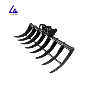 Râteau pour excavatrice LG pour le défrichement des terres agricoles et de construction, compatible avec les excavatrices de 1 à 50 tonnes - Product Image 1
