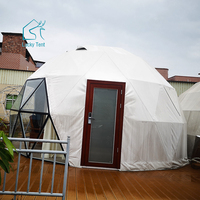 Tente transparente de toit de station de vacances d'hôtel préfabriquée extérieure de polycarbonate de grande famille