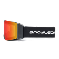 Masque de snowboard électrique intégré avec cadre en TPU, lentille cylindrique magnétique, anti-buée, 3 vitesses, design OTG, réglable pour adulte