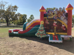 บ้าน<span class=keywords><strong>เด้ง</strong></span>เป่าลม PVC แบบเด้งคอมโบพร้อมสไลด์สำหรับวันหยุดคริสต์มาสดีไซน์ยอดนิยม - Product Image 6