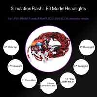 EParthub Simulé flash LED modèle voiture lumière 1/10 1/8H _ *-SP TAMIYA CC01 SCX10 modifié télécommande lumière ensemble