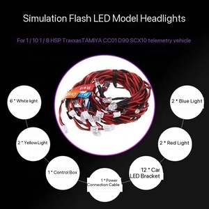 EParthub Simulé flash LED modèle <span class=keywords><strong>voiture</strong></span> lumière <span class=keywords><strong>1</strong></span>/10 <span class=keywords><strong>1</strong></span>/8H _ *-SP <span class=keywords><strong>TAMIYA</strong></span> CC01 SCX10 modifié télécommande lumière ensemble - Product Image 4