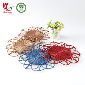 Mantel Individual de ratán Natural, colorido, superventas, hecho a mano en Vietnam - Product Image 4