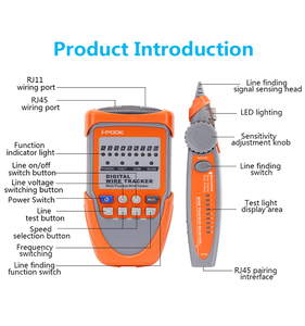 Testeur de câbles OEM&ODM i-POOK PK65C avec fonction de cartographie des câbles, de <span class=keywords><strong>test</strong></span> et de mesure de longueur, et lampe torche - Product Image 3