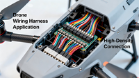 Harnais de câblage UAV personnalisé Molex 5016461800, connecteur en cuivre étamé pas de 2,0 mm vers câble PVC série J JR-3P pour drone