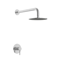 Mitigeur de colonne de douche en acier inoxydable 316 avec bec Ensemble de douche de salle de bain robinet de salle de bain bidirectionnel 2 fonctions Système de douche extérieur