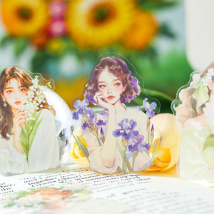 30 autocollants par paquet Langue de thé et série de chansons Caractère Fleur Manuel Matériel Autocollants - Product Image 4