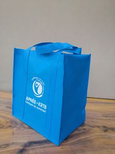 Sac fourre-tout en tissu non tissé laminé écologique, imprimé sur mesure, réutilisable, avec logo personnalisé, sacs de rangement découpés en D en tissu non tissé - Product Image 6