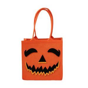 Duurzame vilten tas Halloween Kerst cadeau handtas wasbaar herbruikbaar festival boodschappentas lichtgewicht snoep opbergzak - Product Image 1