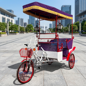 Tricycle électrique de loisirs fabriqué en Chine, tricycle à pédales avec structure en acier et pneus en caoutchouc pour les visites dans les attractions touristiques - Product Image 1