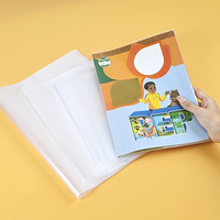 Autocollant de couverture de livre transparent givré épaissi, auto-adhésif, imperméable et antidérapant, couverture de livre pour élèves du primaire
