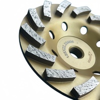 Disque de meulage diamanté turbo M14 de 125 mm, qualité européenne, meulage rapide, grain 40/50 #    Pour béton, pierre, granit, maçonnerie, sol