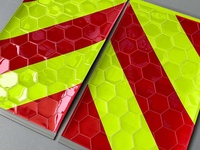 Drapeau de signalisation de sécurité en PVC réfléchissant jaune fluorescent haute visibilité, imprimable, pour livraison